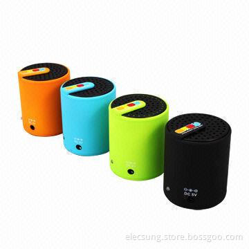 Portable Mini Speakers for Mobile, iPod, iPhone, 5V DC Input Voltage, 2W Output Power